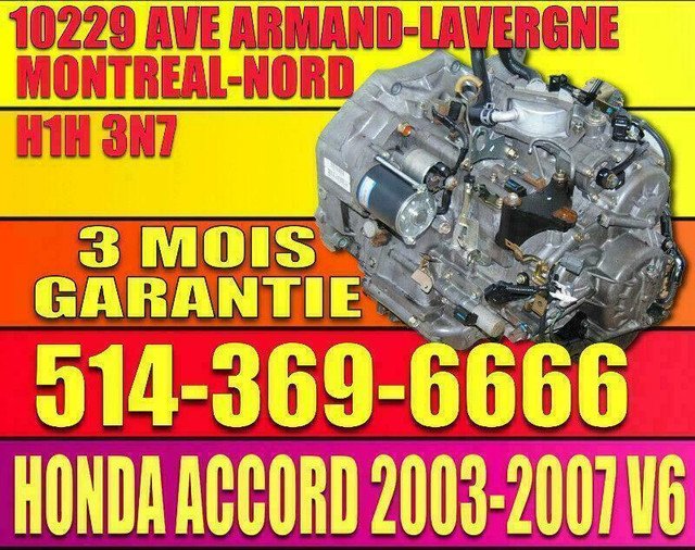 2003 2004 2005 2006 2007 Honda Accord V6 Transmission Automatique V6 3.0, 03 04 05 06 07 Accord Automatic Transmission in Engine & Engine Parts in City of Montréal - Image 4