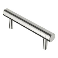 D. Lawless Hardware 3" Etched Modern Bar Pull Polished Chrome