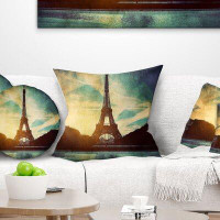 Made in Canada - East Urban Home Cityscape Paris Eiffel Tower Pillow