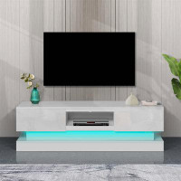 Wrought Studio Morden TV Stand with LED Lights and Cable Management