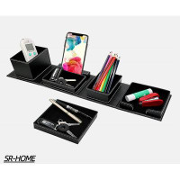 SR-HOME Desk Organizer Office Supplies Multi-Functional Stationery Storage With Pen Pencil Holder Phone Stand Sticky Not