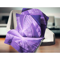 East Urban Home Fractal Exotic Plant Stems Abstract Pillow