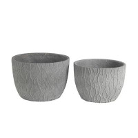 Wrought Studio Hilar 2 Piece Ceramic Pot Planter Set