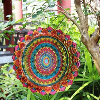 The wind spinners are ideal decorations for indoors patio outdoor garden anywhere you desire to hang...