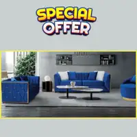 Blue Gold Designer Sofa Set Sale !! Huge Furniture Sale !!