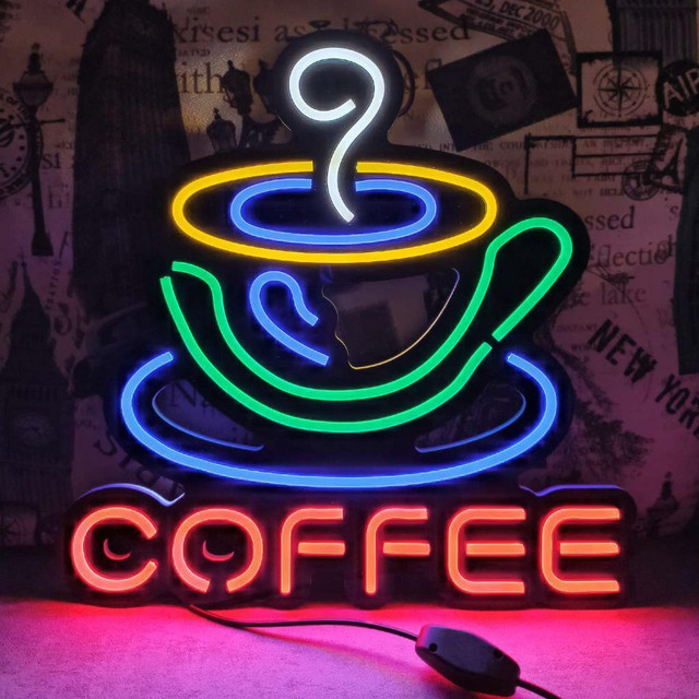 NEW NEON LED WALL SIGN COFFEE 228434 in Other in Alberta
