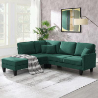 Latitude Run® 5-Seat Practical Couch Set with Chaise Lounge