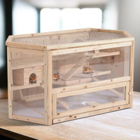 NEW WOODEN BIG HAMPSTER & RODENT CAGE HH001