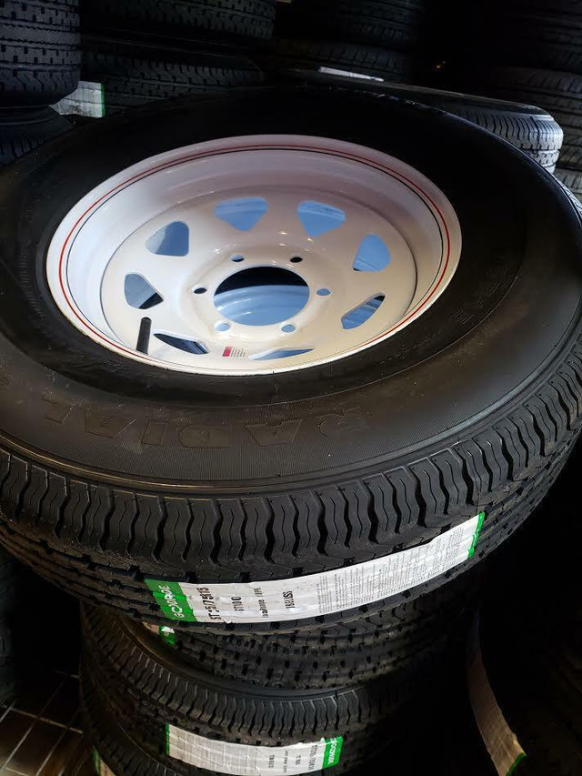 ST225/75R15 BRAND NEW TIRE WITH RIM WHEEL 225 75 R15 15 INCH RIM TRAILER TIRES 225 75 15 in Tires & Rims in Kitchener Area