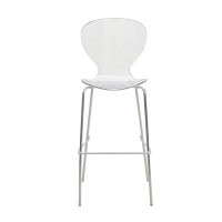 Ivy Bronx Ivy Bronx Jullius Acrylic Barstool With Steel Frame In Chrome Finish For Kitchen And Dining Room