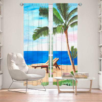 East Urban Home Lined Window Curtains 2-panel Set for Window Size by Markus - Strand Chairs on Caribbean