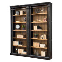 August Grove Nahua 94" H x 80" W Wood  Library Bookcase