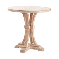 Rosalind Wheeler Bruny Solid Wood Pedestal End Table