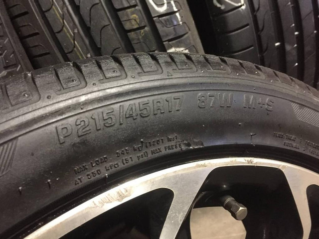 17 inch ONE (SINGLE) USED WHEEL (RIM AND TIRE) OEM TOYOTA COROLLA 215/45R17 FIRESTONE FR740 OEM RIM TREAD LIFE 85% LEFT in Tires & Rims in Toronto (GTA) - Image 3