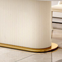 Corrigan Studio Light Luxury Oval Sintered Stone Dining Table