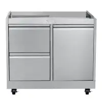 KoolMore 32 in. Outdoor Stainless-Steel Cabinet for Built-in BBQ Grill with 2 Drawers (KM-OKS-BQ30CAB)