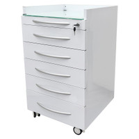 Dental special storage cabinet Dental cabinet mobile cart Stainless steel moving side cabinet 5 drawers 300460