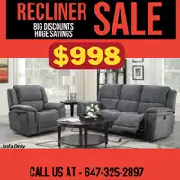 Grey Recliner Sofa on Sale! Huge Sale!