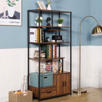 17 Stories Phil 68.89" H x 31.49" W Metal Etagere Bookcase