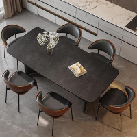 STAR BANNER Simple modern Italian rock plate dining table and chair combination