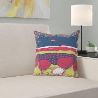 East Urban Home Raven Jumpo Matisse Inspired Flowers and Trees Indoor/Outdoor Throw Pillow