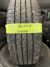 265 65 18 4 Goodyear Wrangler Used A/S Tires With 80% Tread Left