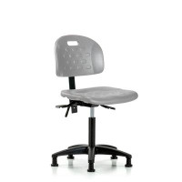 Latitude Run® Newport Industrial Polyurethane Chair - Medium Bench Height With Casters In Grey Polyurethane