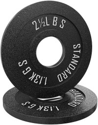 DEEPLY DISCOUNT! Metal Weight Plates with 2 inch, Sold in Singles, Pairs & Sets 2.5 to 45 lbs | FAST, FREE Shipping