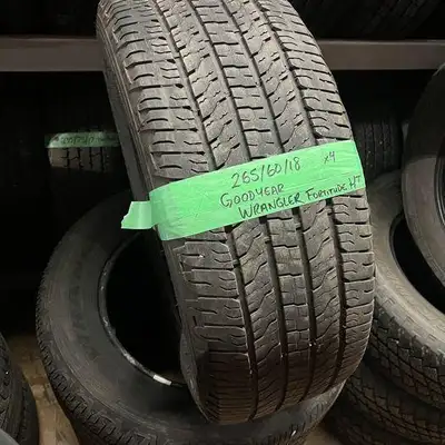 265 60 18 4 Goodyear Fortitude Used A/S Tires With 85% Tread Left