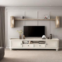 RARLON White solid wood TV cabinet high-end simple beauty