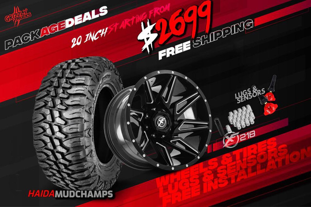 Wheels + Tires + Lug nuts + Sensors + Installed for as low as $1498! Grizzly Deals are BACK! in Tires & Rims in Alberta - Image 4
