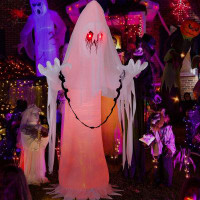 The Holiday Aisle® The Holiday Aisle® 8 Ft Inflatable Ghost Bride Outdoor Halloween Decoration W/ Rotating Flame Light