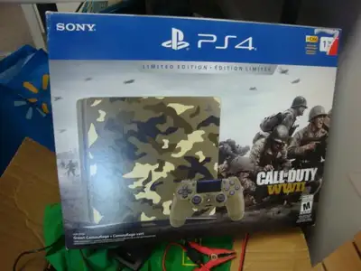 PS4 System 1 TB Limited edition Call of Duty WWII Edition with 1 Controller No Game REGENT PAWN / 10...
