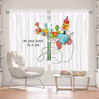 East Urban Home Lined Window Curtains 2-panel Set for Window Size 112" x 78" by Marley Ungaro - Toys Ducks In A Row