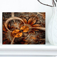 Made in Canada - Design Art 'Dark Orange Fractal Flower' Graphic Art