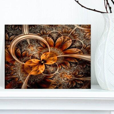 Made in Canada - Design Art 'Dark Orange Fractal Flower' Graphic Art in Home Décor & Accents