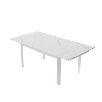 NIUTN Modern Marble Sintered Stone Extendable Dining Table 47‘’- 70''  Table For Dining Room