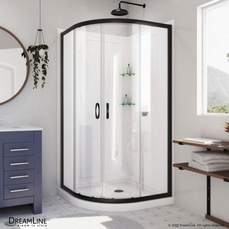 Prime 33x33, 36x36 or 38x38 78 3/4 Shower Enclosure, Base, & White Wall Kit in 4 Finishes & Clear of Frosted Glass  DLG in Plumbing, Sinks, Toilets & Showers - Image 4