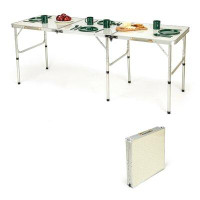 Trademark Innovations 70" Rectangular Adjustable Folding Table