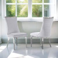 Orren Ellis Silver And Grey Dining Chairs