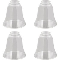 Aspen Creative Corporation 5.25" H x 5" W Glass Bell Ceiling Fan Fitter Shade (Screw on) in Clear