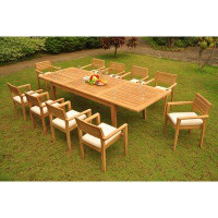 Rosecliff Heights Jovany 11 Piece Teak Dining Set