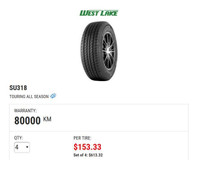Brand new 225/65R17 All season and all-weather tires