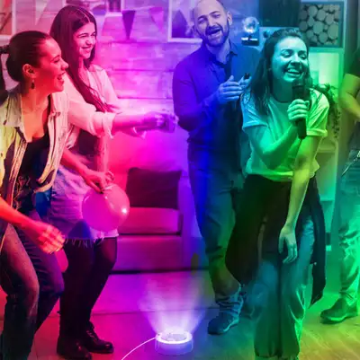 SOUND-ACTIVATED COLOUR-CHANGING PARTY LIGHT - Great for parties and other get-togethers! Only $18.95!