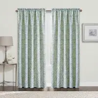 Charlton Home Nika Floral Curtain Panels