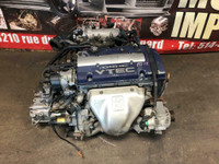 JDM HONDA ACCORD PRELUDE H23A BLUE TOP DOHC VTEC 2.3L 1998-2001 COMPLETE ENGINE WITH MT 5 SPEED TRANSMISSION FOR SALE