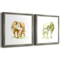Rosalind Wheeler Cow & Calf- Premium Framed Canvas  - Ready To Hang