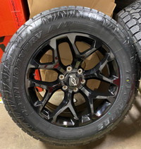 2023 GMC YukonSierra &amp; Chevy SilveradoTahoe black snowflake rims Toyo AT3 tires