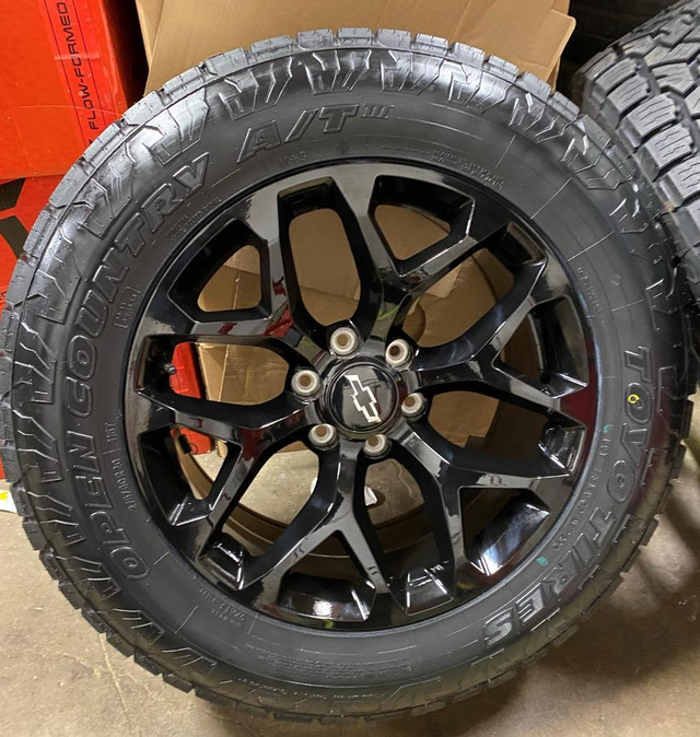 2023 GMC YukonSierra &amp; Chevy SilveradoTahoe black snowflake rims Toyo AT3 tires in Tires & Rims in Edmonton Area