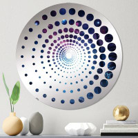 Design Art Aurora Borealis Dancing Lights V - Spiral Dot Decorative Mirror Circle